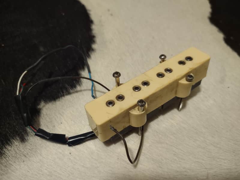 1970s DiMarzio "PAF"/Patent-Applied-For Jazz Bass Pickup w/Cream Cover Hex Screw Pole-Pieces RARE! image 1