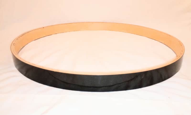 UNMARKED 22" (DIAMETER) BASS DRUM HOOP  - BLACK GALAXY WRAP - FREE SHIP TO C-USA image 1