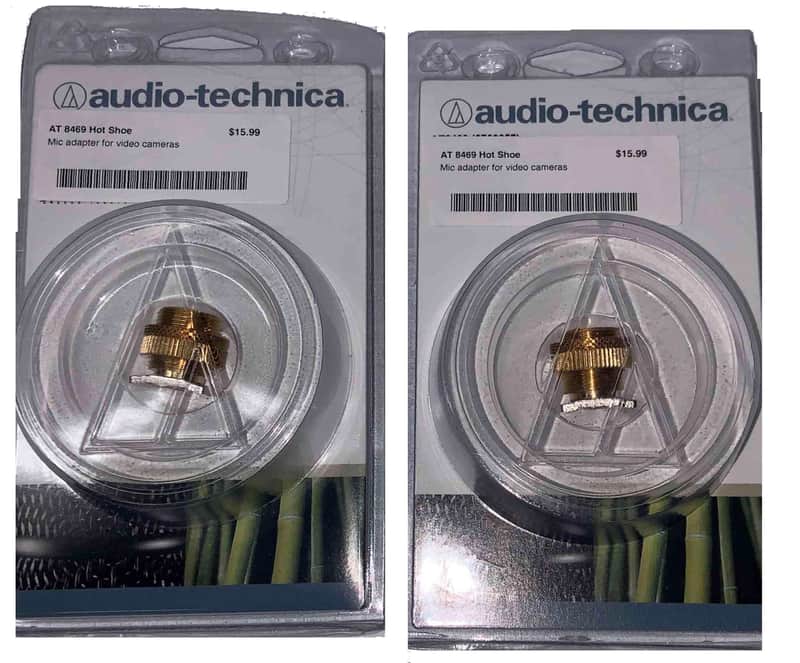 PAIR of Audio Technica At8469 Hot Shoe top of Camera Mic Mount image 1