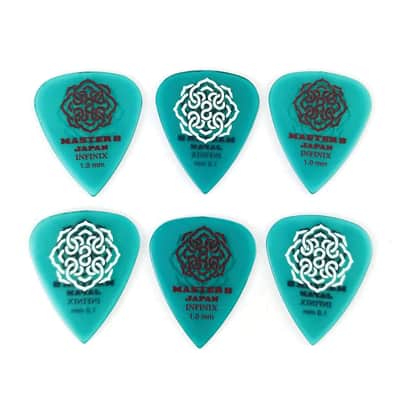 Master 8 INFINIX Hard Polish Grip Guitar Picks 1.0mm Heavy 6-Pack image 3