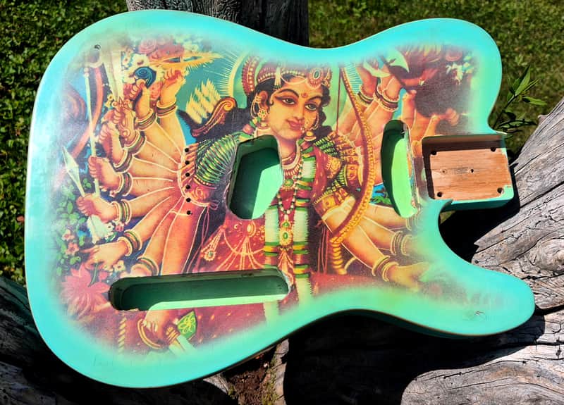 Custom Tele Body, Aged, Nitro , Alder , sea foam green image 1
