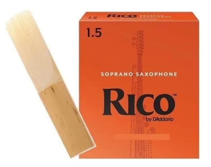 Rico by D'Addario - RIA1015 - Soprano Saxophone Reeds - 1.5 Strength - Box of 10 image 1