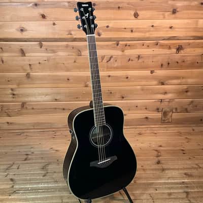 Yamaha FG-TA TransAcoustic Dreadnought Acoustic Electric Guitar - Black image 2