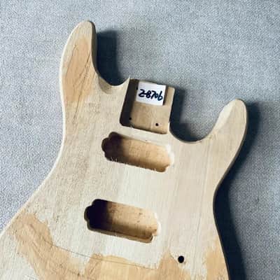 Basswood 7 String Guitar Unfinished Body, String Through image 5