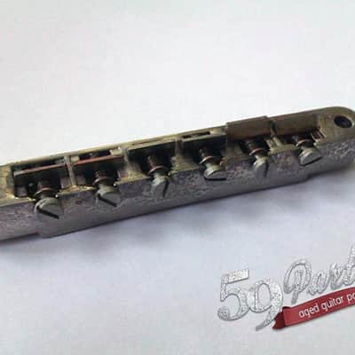 Hand aged Gibson HISTORIC ABR-1 no-wire bridge, nickel | 59 Parts image 3