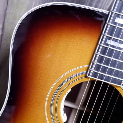Guild USA D-55E Dreadnought - Antique Burst w/ Humidified Hard Case NAMM Display Guitar image 9
