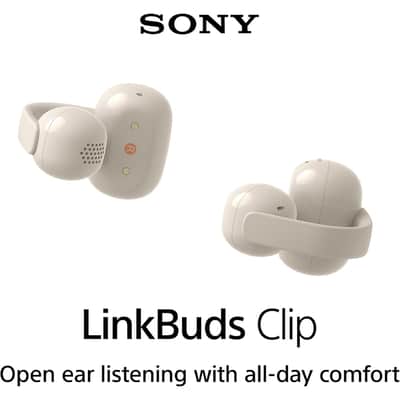Sony LinkBuds Clip Open-Ear Truly Wireless Earbuds, Greige + 1 YR Warranty Bundle image 6