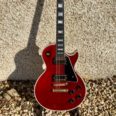 Gibson Custom Shop, Les Paul Custom, Translucent Red, 2000s image 5