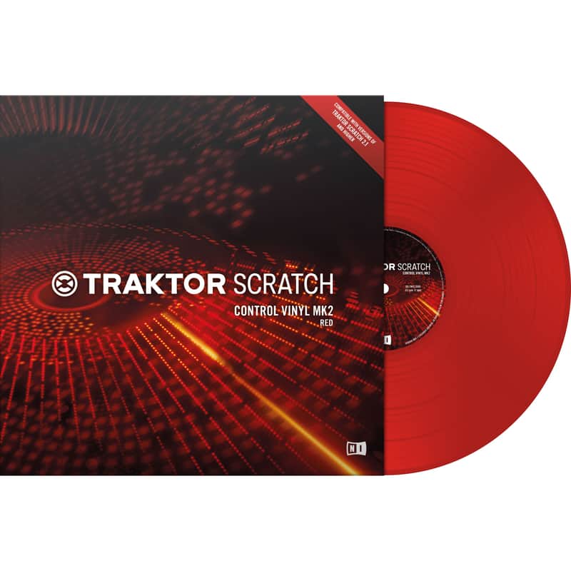Native Instruments Traktor Scratch Timecode Vinyl MK2 Red - Accessory for DJ image 1
