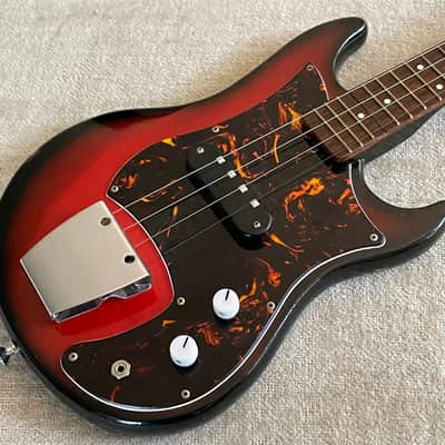 Vintage 1960’s Tombo Ukulet Electric Ukelele w Amp-In-Case Redburst MIJ Japan Rare Norma Teisco image 14