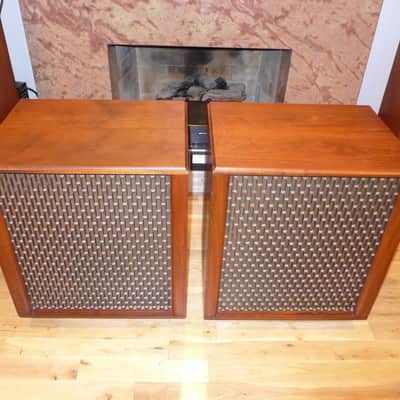 Pair of Modern Midcentury Vintage speakers Gorgeous Solid Wood image 2