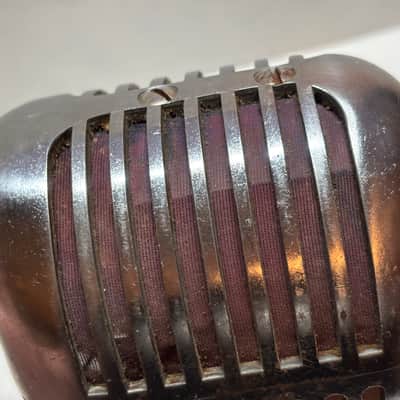 Vintage 1940's SHURE 556A Fatboy Dynamic Microphone, orig element w/cable image 3