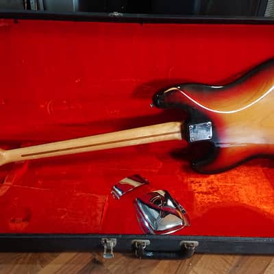 Fender Jazz Bass Sunburst Black Block Maple Fretboard 1972 image 2
