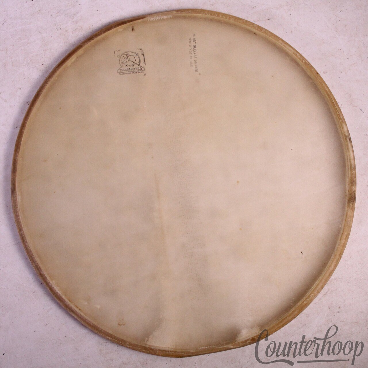 Leedy Standard Uka Transparent Snare Resonant 14"Calf Skin Slunk Drum Head 40s* — main photograph
