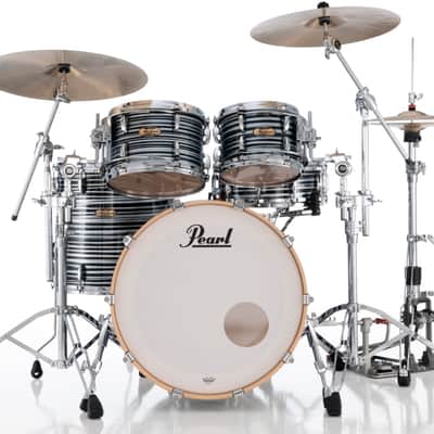 Pearl Masters Maple Pure 4 Piece Shell Pack "XSP" - 22" Bass Drum BLACK OYSTER SWIRL image 6