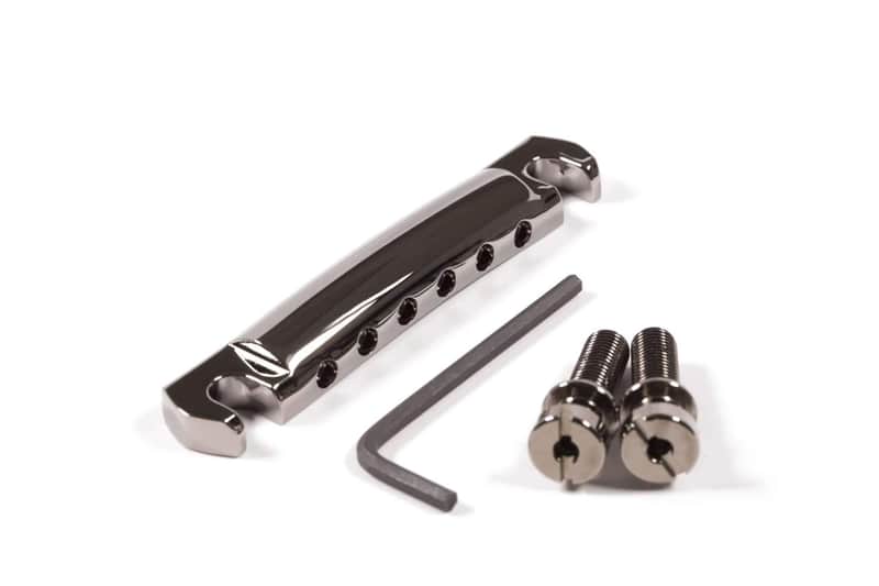Tone Ninja Class-A Locking Lightweight Stop Bar Tailpiece, US Made, Black Nickel image 1