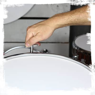 Griffin Snare Drum - 14" x 5 - 5" Poplar Wood Shell with Zebra PVC Glossy Finish Percussion Musical Instrument with Drummers Key image 11