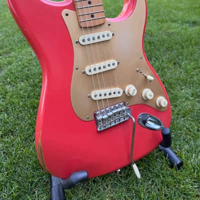 Fender Vintera Road Worn '50s Stratocaster 2020 - 2021 Fiesta Red image 2