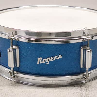 Rogers 5x14" Luxor Snare Drum Vintage 1960's Blue Sparkle Cleveland image 1