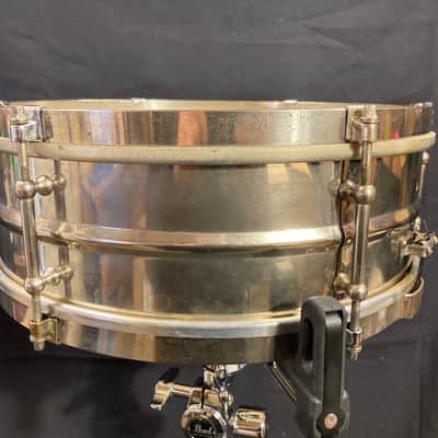 Slingerland 1930s - 5x14" Nickel Over Brass 6 Tube Lug Snare Drum image 9
