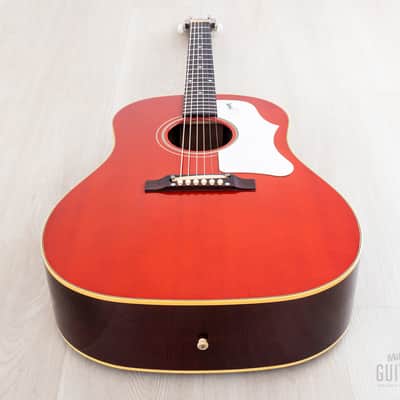 2009 Gibson J-45 ADJ Dreadnought Acoustic Guitar Transparent Orange w/ Case image 11