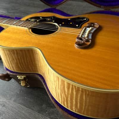 1998 Gibson SJ-200 Jumbo with Beautiful Flamed Maple & Pickup Original Case image 6