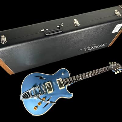 2026 Knaggs Chena Hollowbody LB with Bigsby & Lightning Bolt F-Holes ~ Pelham Blue image 12