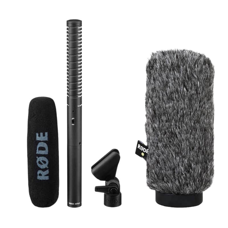 Rode NTG2 Multi-powered Shotgun Microphone with Rode WS6 Deluxe Shotgun Microphone Windscreen image 1