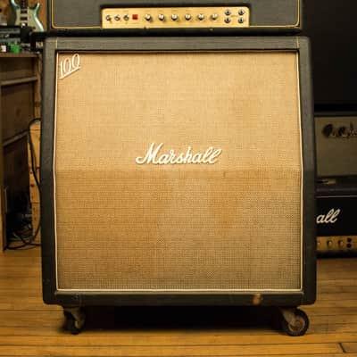 Vintage 1968 Marshall Plexi Amplifier Head & 68/69 Marshall Slant 4x12 Cabinet with Magus Ultimate Attenuator - Excellent image 2