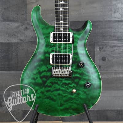 Mint PRS Wood Library CE-24 Satin Quilt Top - Emerald Green with Gigbag image 16