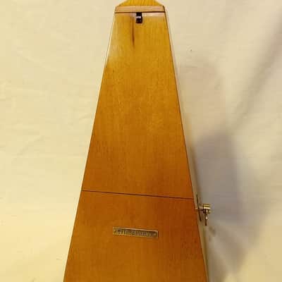 Fully Restored Vintage Seth Thomas Metronome No 10 Mid 1970s Birdseye Golden Maple, Serviced, Solid Brass Trim image 1
