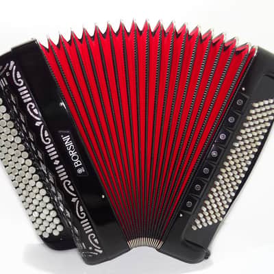 Close to New! Original Borsini Professional 5 Row Button Accordion 120 Bass, made in Italy, C Griff, includes Straps and Case, Top Quality Great Accordion! 2537 image 3