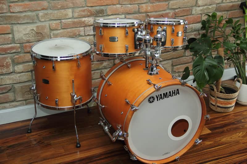 Yamaha Absolute Hybride Maple drumset 4pc Natural Vintage image 1