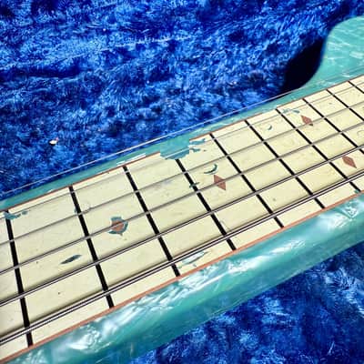 1950's Magnatone Lap Steel Guitar Blue Pearloid w/ Original Case, Cord - WORKS image 4