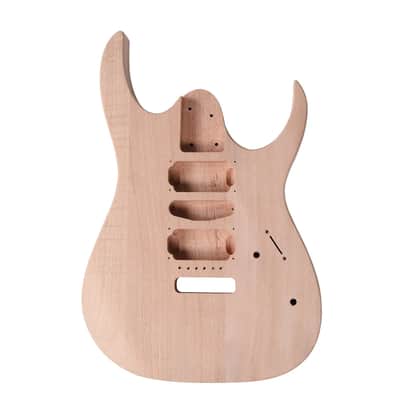 DIY 170 Style Electric Guitar Kit – Unfinished Mahogany Body, Maple Neck, Rosewood Fingerboard, Humbucker-Single-Humbucker Pickups image 2