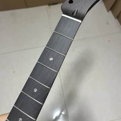 Satin Finish Wenge Wood Guitar Tele Style Neck, 22 Frets Fingerboard image 4