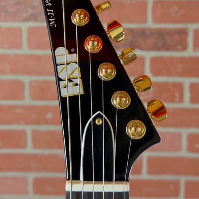 ESP USA M-II DX NT Mahogany Gold Hardware Electric Guitar - See Thru Aqua - Gold EMG 81X (Bridge) & 85X (Neck) Pickups image 8