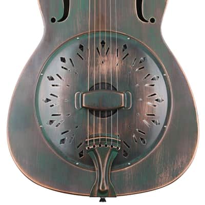 Recording King Swamp Dog Style-O Resonator - Distressed Vintage Green image 1