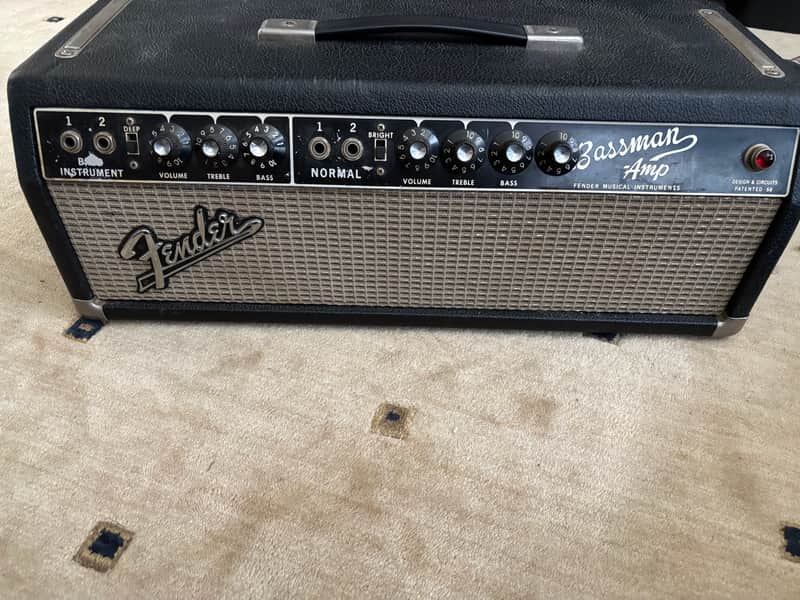 Fender Bassman 2-Channel 50-Watt Guitar Amp Head 1964 - 1967 - Black Panel