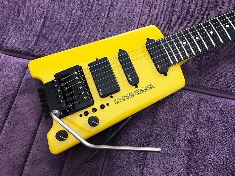 Ultra-Rare Yellow Steinberger GL4T TransTrem Guitar - Restored by Jeff Babicz! - HeadlessUSA image 1