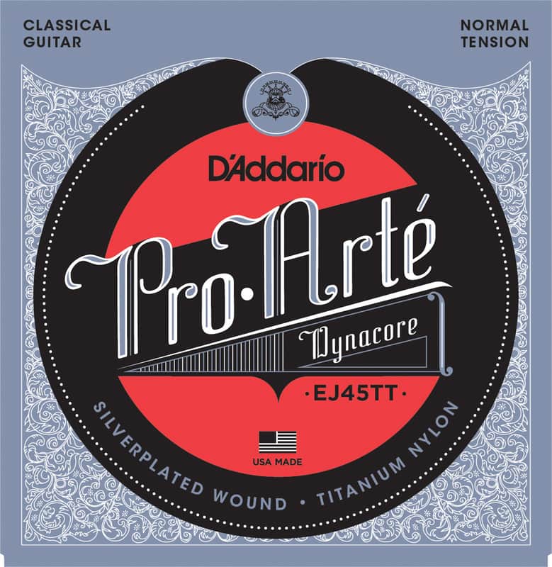 Immagine D'Addario EJ45TT ProArte Dynacore Classical Guitar Strings, Titanium Trebles, Normal Tension - 1