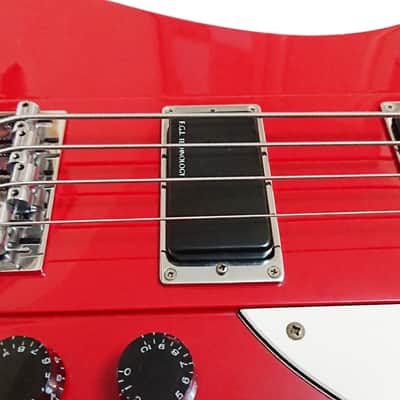BURNY TB-70 Thunderbird Active Bass Japan circa 1987 in Fire Red with FGI Pickups image 8