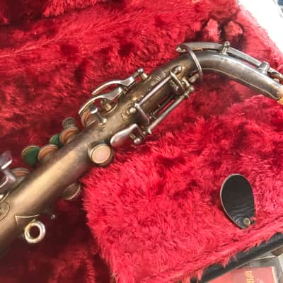 Martin Handcraft Curved Bb Soprano Saxophone Rare! 1926 - Silver Plate image 6