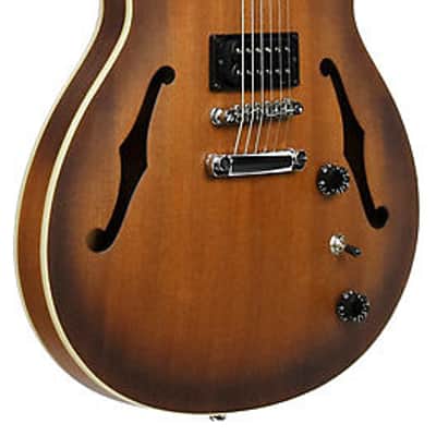 Ibanez AS53-TF Artcore Hollow Body Electric Guitar, Tobacco Flat image 4