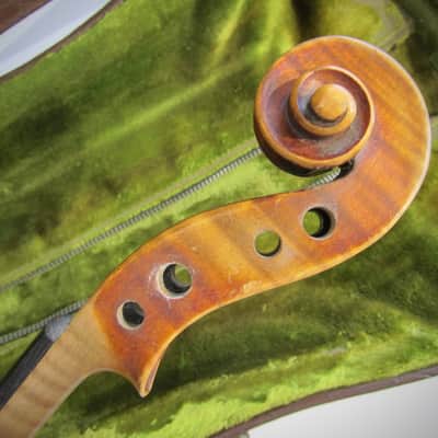 Conservatory Violin Guarnerius Copy 4/4 German Circa-1920s-1940s-Reddish Brown Varnish image 16