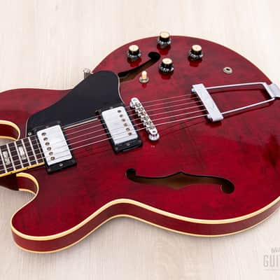 1975 Gibson ES-335 TDC Vintage Semi-Hollow Guitar Cherry Figured Maple w/ T Tops, Case image 12