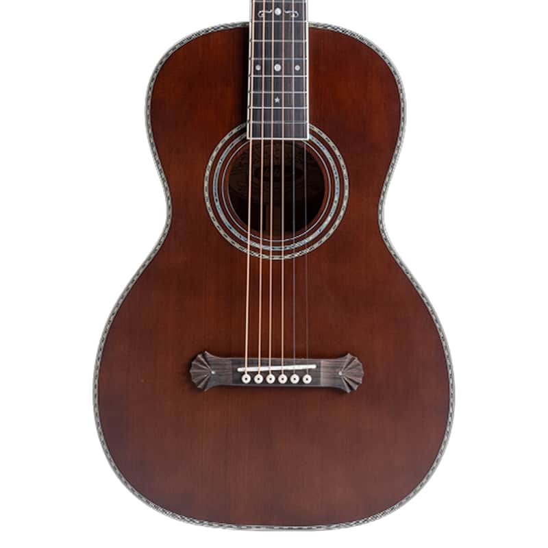 Washburn R310K Vintage Style Parlor Acoustic - Antique Brown Matte - Open Box image 1