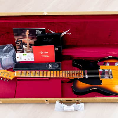 2023 Fender Custom Shop 1952 Telecaster Heavy Relic Big U Two-Tone Sunburst w/ Case, CoA image 16