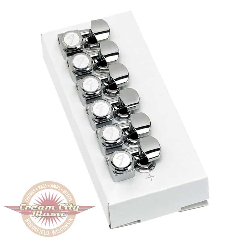 Fender Locking Guitar Tuners Set of 6 in Polished Chrome image 1
