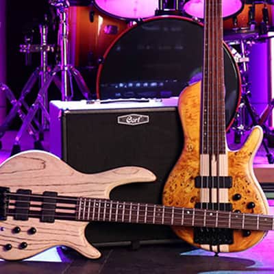 Cort A5 Plus SC | 5-String Bass Guitar. Amber Open Pore. New with Full Warranty! image 9